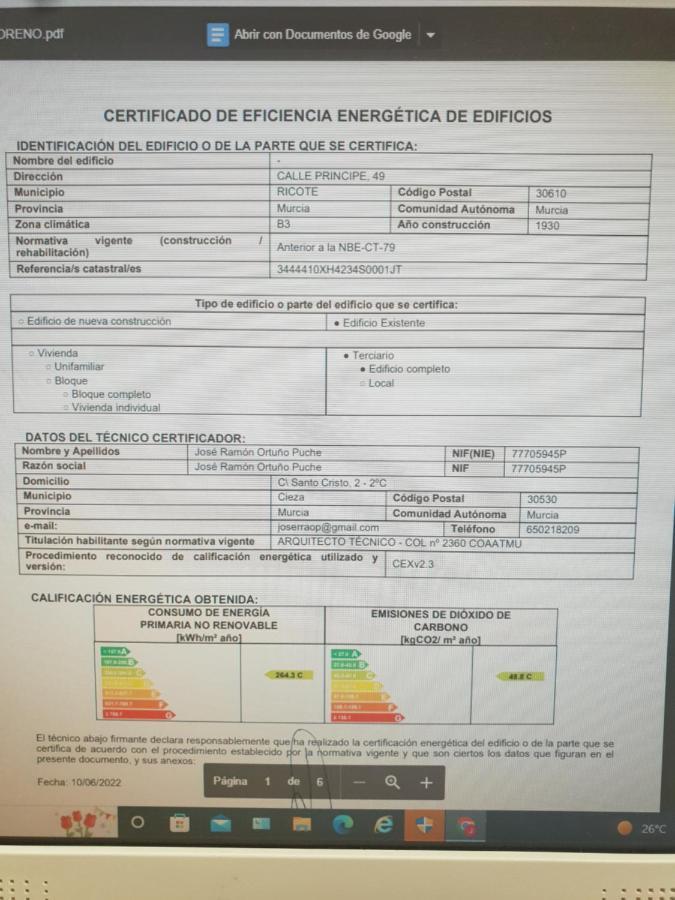 Aljibe De Monastrell Hostel Ricote Bagian luar foto